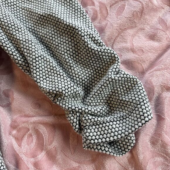 Torrid Moto Jacket Size 2X Black White Checker‎ 3/4 Ruched Sleeves Urban Chic - Picture 4 of 6